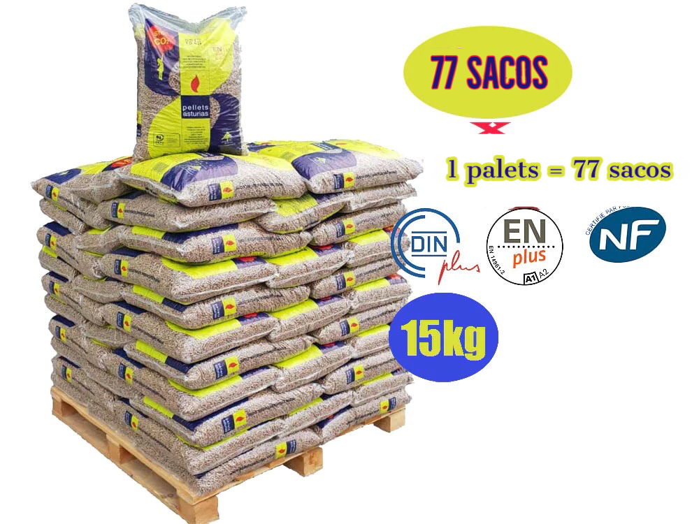 Pellets asturias – 1 Palets de 77 Sacos de 15kg